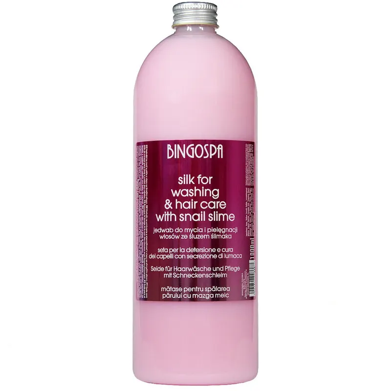 Jedwab do mycia i pielęgnacji włosów ze śluzem ślimaka 1000 ml BINGOSPA