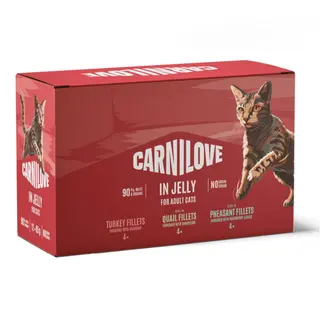 CARNILOVE Cat Pouch Jelly Box - mokra karma dla kota - 12x85g