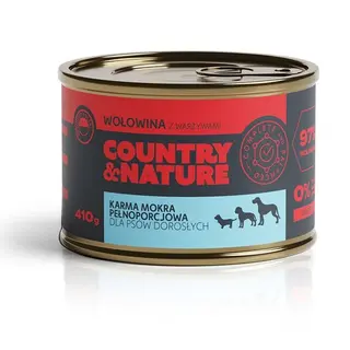 COUNTRY&NATURE Wołowina z warzywami Mono - mokra karma dla psa - 410g