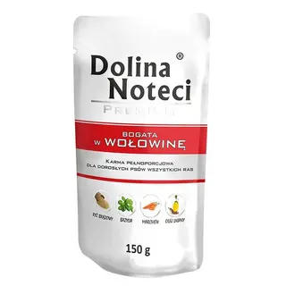 DOLINA NOTECI Premium bogata w wołowinę - mokra karma dla psa - 150 g