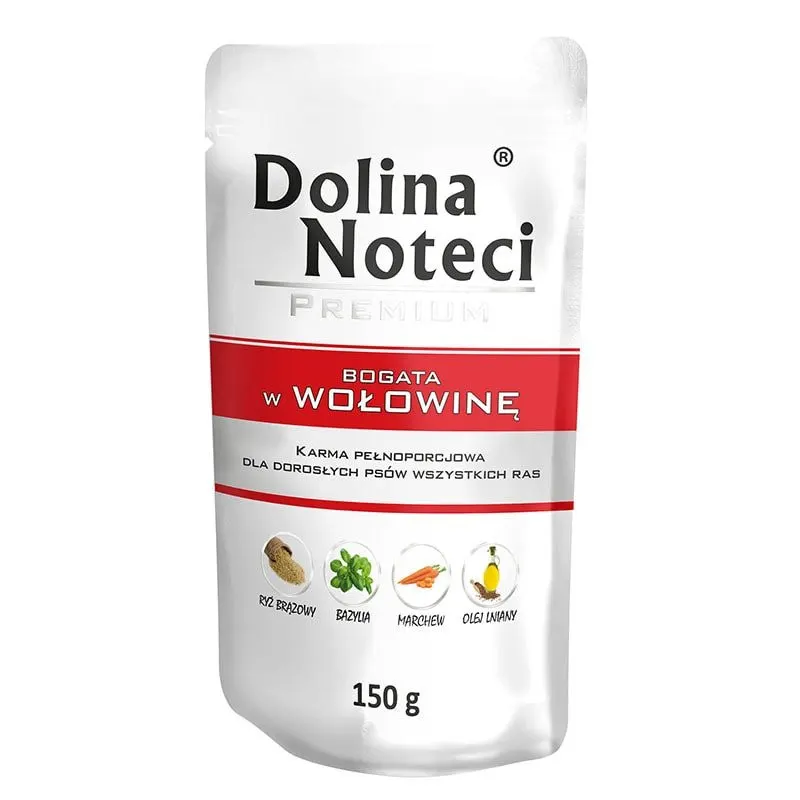 DOLINA NOTECI Premium bogata w wołowinę - mokra karma dla psa - 150 g