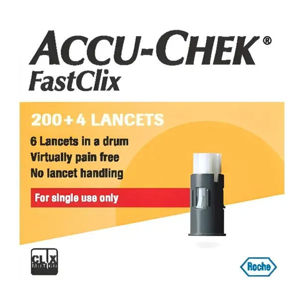 ACCU-CHEK FASTCLIX 200+4 Lancety Igły do nakłuwacza 1 op