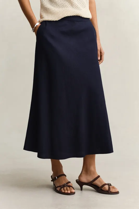 Gant Spódnica Damska Relaxed Fit Granatowa