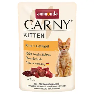 animonda Carny Kitten, 12 x 85 g - Wołowina i drób