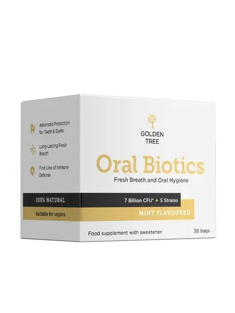 Naturalny probiotyk Świeży Oddech Ochrona Zębów Golden Tree Oral Biotic