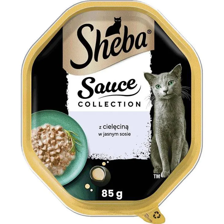 SHEBA Sauce collection Cielęcina w jasnym sosie - mokra karma dla kota - 85g