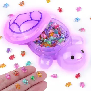 Mini żółwie żywiczne 200 sztuk + jumbo żółw świecący w ciemności dekoracja