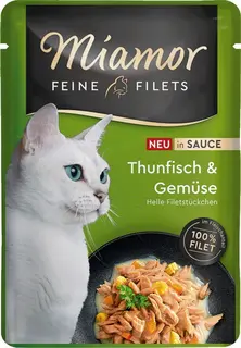 MIAMOR Fine Filets Tuńczyk z warzywami w sosie Mono - mokra karma dla kota - 100g