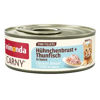 ANIMONDA Carny Adult Fine fillets Sauce Chicken breast + tuna - mokra karma dla kota - 60g