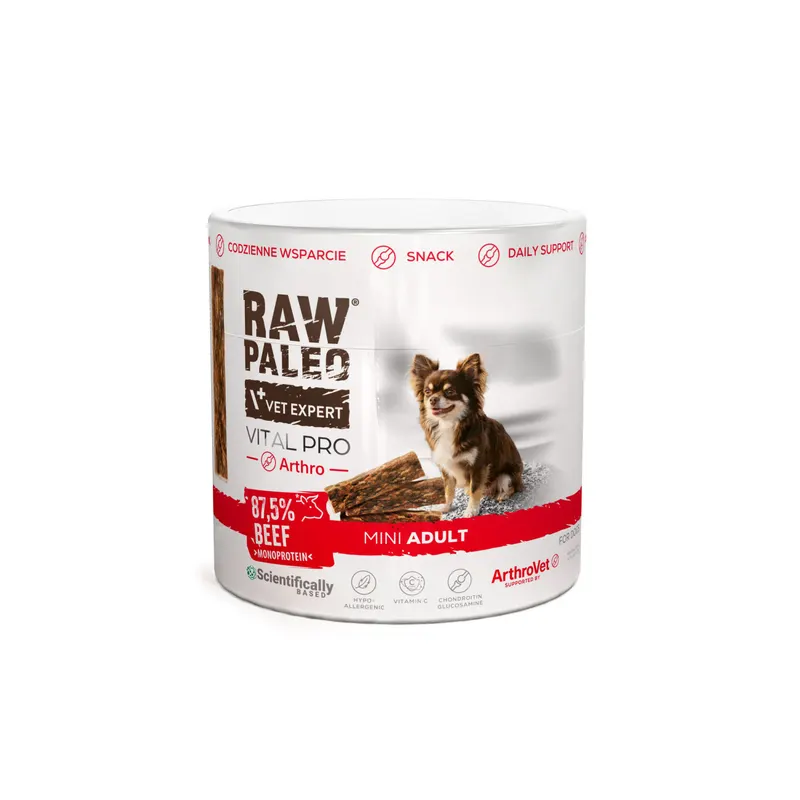 VETEXPERT Raw Paleo Vital Pro Arthro Beef Mini Mono - przysmak dla psa - 100g