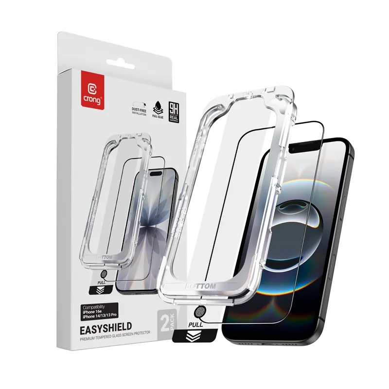 CRONG EasyShield 2-Pack - Szkło hartowane z aplikatorem iPhone 17e / 16e / 14 / 13 / 13 Pro (2 sztuki)