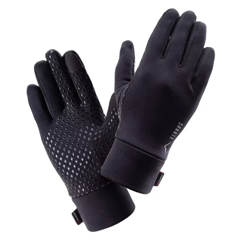 Rękawiczki damskie jesienno-zimowe Elbrus Porte Polartec Wo's - czarne, Rozmiar L/XL