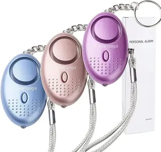 3x ALARM OSOBISTY BRELOK aż 140db BARDZO GŁOŚNY SAMOOBRONA + latarka LED