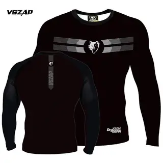 Vszap Brazilian Jiu Jitsu Quick-Drying Sports Tight Anti-Wear Clothing Long Sleeve Stretch Multifunctional T-shirt  Men and Wome