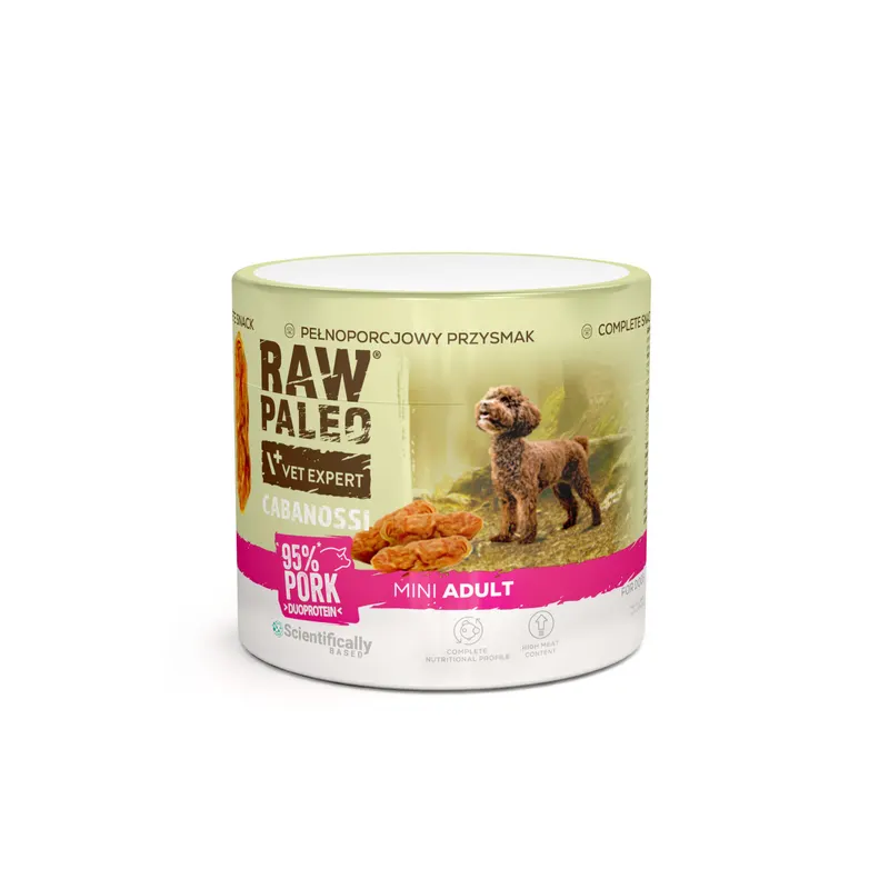 VETEXPERT Raw Paleo Cabanossi Pork Mini - przysmak dla psa - 100g