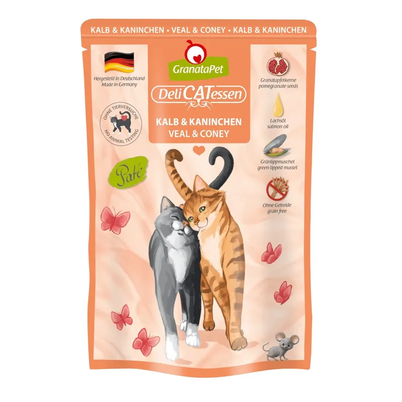 GRANATAPET DeliCATessen Cielęcina i królik - mokra karma dla kota - 85g