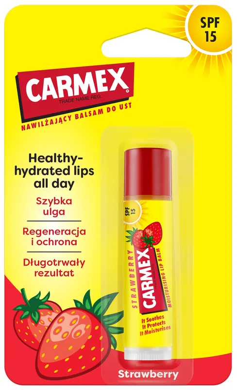 CARMEX Nawilżający Balsam do Ust Classic w Sztyfcie Truskawka