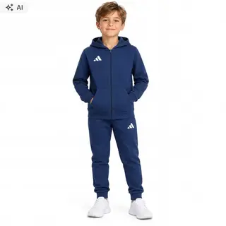 Dres Dziecięcy Adidas Bluza Rozpinana Z Kapturem Spodnie 152-164 Grantowy