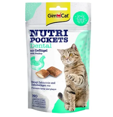 GIMCAT Nutri pockets Dental Drób - przysmak dla kota - 60g