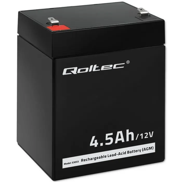 Qoltec Akumulator AGM | 12V | 4.5Ah | max.1.35A