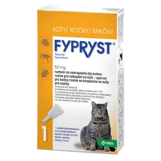 Fypryst Spot-On dla kotów - 1 x 0,5 ml