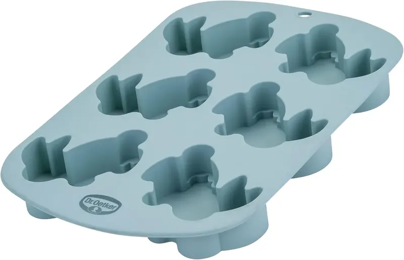 SILIKONOWA FORMA DO PIECZENIA MINI ZAJĄCZEK 6-CZĘŚCIOWY ZESTAW PASTELOWA