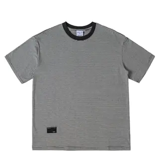 Summer Japanese Retro Amikaji Striped Short Sleeved T-shirt for Men and Women Loose Half Sleeved Sea Soul Shirt Brand Couple Tee