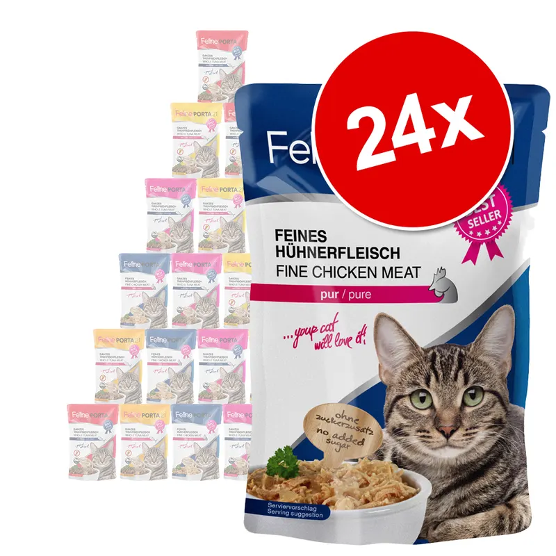 Megapakiet Feline Porta 21, 24 x 100 g - Pakiet mieszany