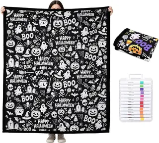 KOC 150X127CM DO KOLOROWANIA DIY HALLOWEEN ZESTAW Z MARKERAMI ARTYSTYCZNY