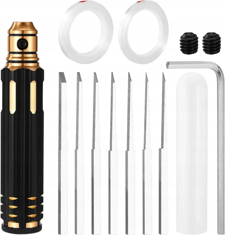 ZESTAW NARZĘDZI GRAWEROWANIA MODELI 7 OSTRZY 0.1-2.0MM DŁUTO