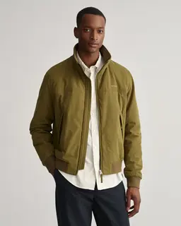 Gant Kurtka Męska Z Zamkiem Regular Fit Zielona