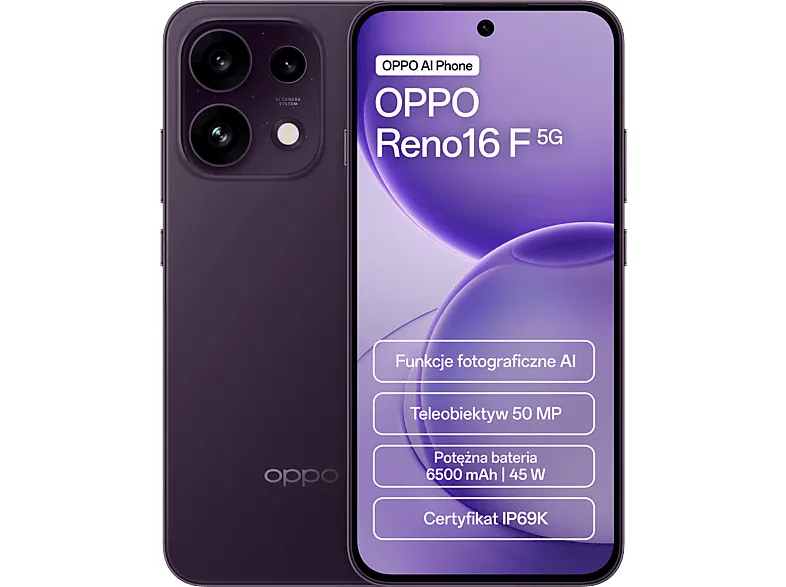 Smartfon OPPO Reno 16F 5G 8 GB/ 256 GB Ciemnofioletowy