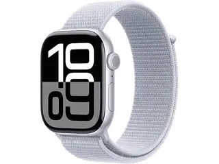 PRODUKT PO EKSPOZYCJI - Smartwatch APPLE Watch Series 10 GPS Koperta 46mm z aluminium w kolorze srebrnym opaską sportową błękitnego obłoku MWWN3ET/A