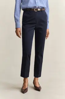 Gant Spodnie Damskie Slim Fit Granatowe