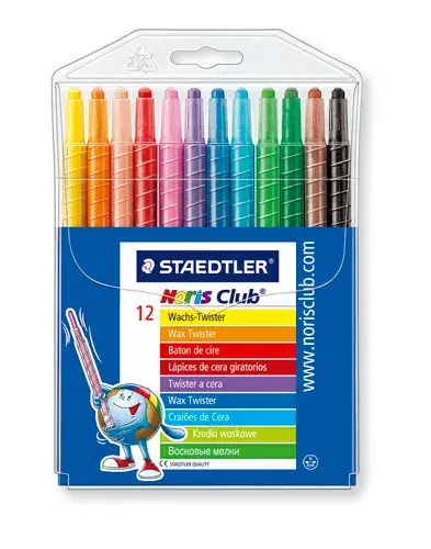 Kredki woskowe wykręcane Staedtler Twister Noris Club 12 kolorów