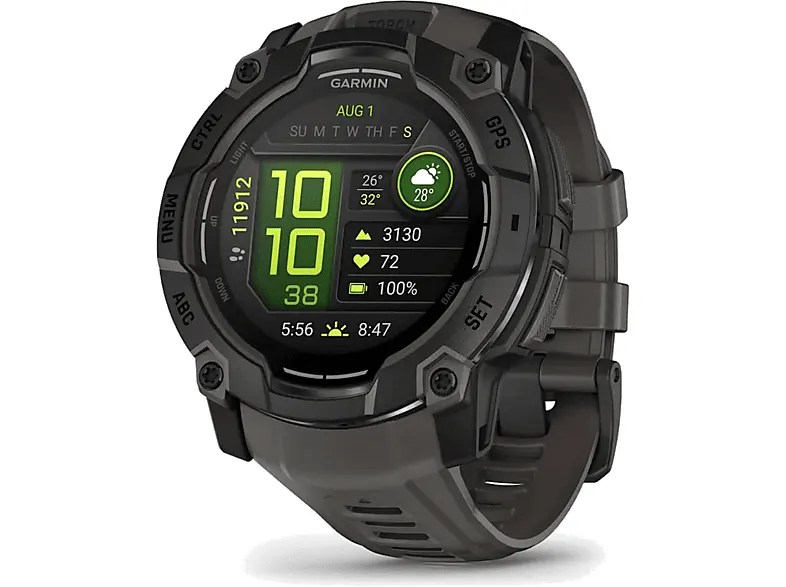 Smartwatch GARMIN Instinct 3 50 mm AMOLED z paskiem w kolorze Charcoal 010-03020-00