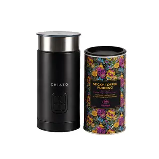 Zestaw spieniacza do mleka CHiATO milkPLAY i gorącej czekolady Whittard of Chelsea Sticky Toffee Pudding