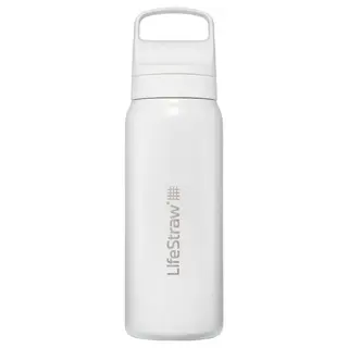 Butelka z filtrem do wody Lifestraw Go 2.0 ze stali nierdzewnej, biała, 1 L, biały