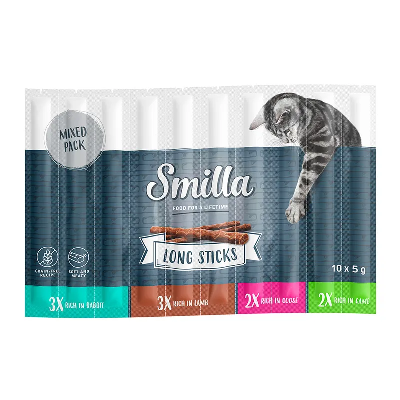 Smilla Long Sticks, 10 x 5 g - Pakiet mieszany 2 (4 smaki)