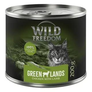 Wild Freedom Adult, 6 x 200 g - bezzbożowa receptura - Green Lands – Jagnięcina i kurczak