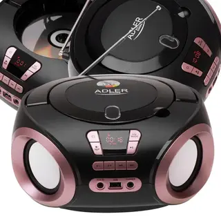 Radio przenośne Boombox CD audio i MP3 USB AUX LCD radio FM Adler AD 1181