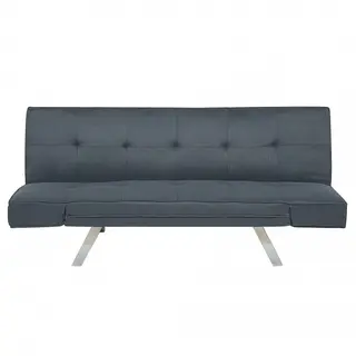 Rozkładana sofa ruchome podłokietniki ciemny niebieski BRISTOL