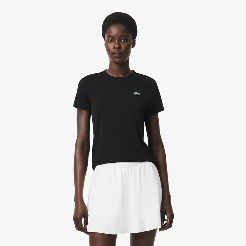 Lacoste Sportowa Koszulka Ultra Dry Slim Fit Czarna
