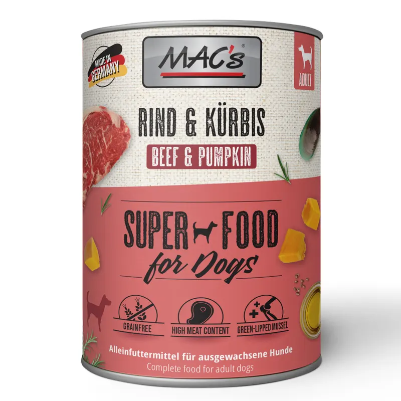 MAC's Adult, 6 x 800 g - Wołowina i dynia