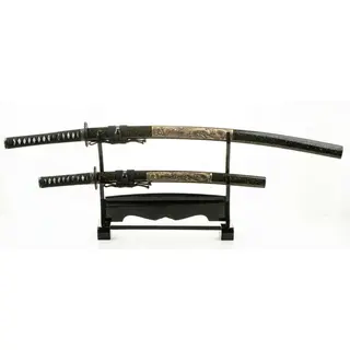 Zestaw mieczy Sekiryu Dragon & Tiger – katana, wakizashi i stojak
