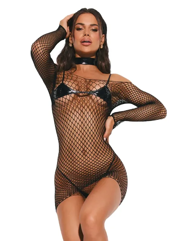 Obsessive Sashalla 4-pcs Set Black - S/M