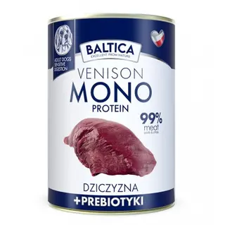 BALTICA Nutraceutic Mono Dziczyzna z prebiotykami - mokra karma dla psa - 400g