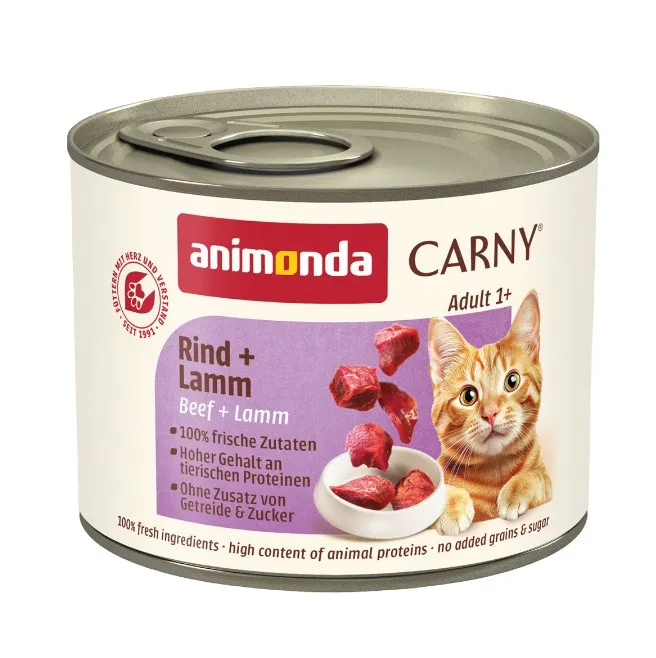 ANIMONDA Carny Adult wołowina i jagnięcina - mokra karma dla kota - 200g