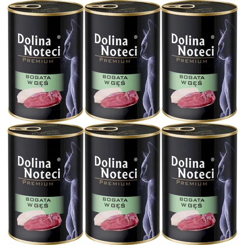 DOLINA NOTECI Premium Bogata w gęś - mokra karma dla kota - 6x400g
