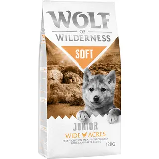 Wolf of Wilderness Junior „Soft – Wide Acres”, kurczak - 12 kg
